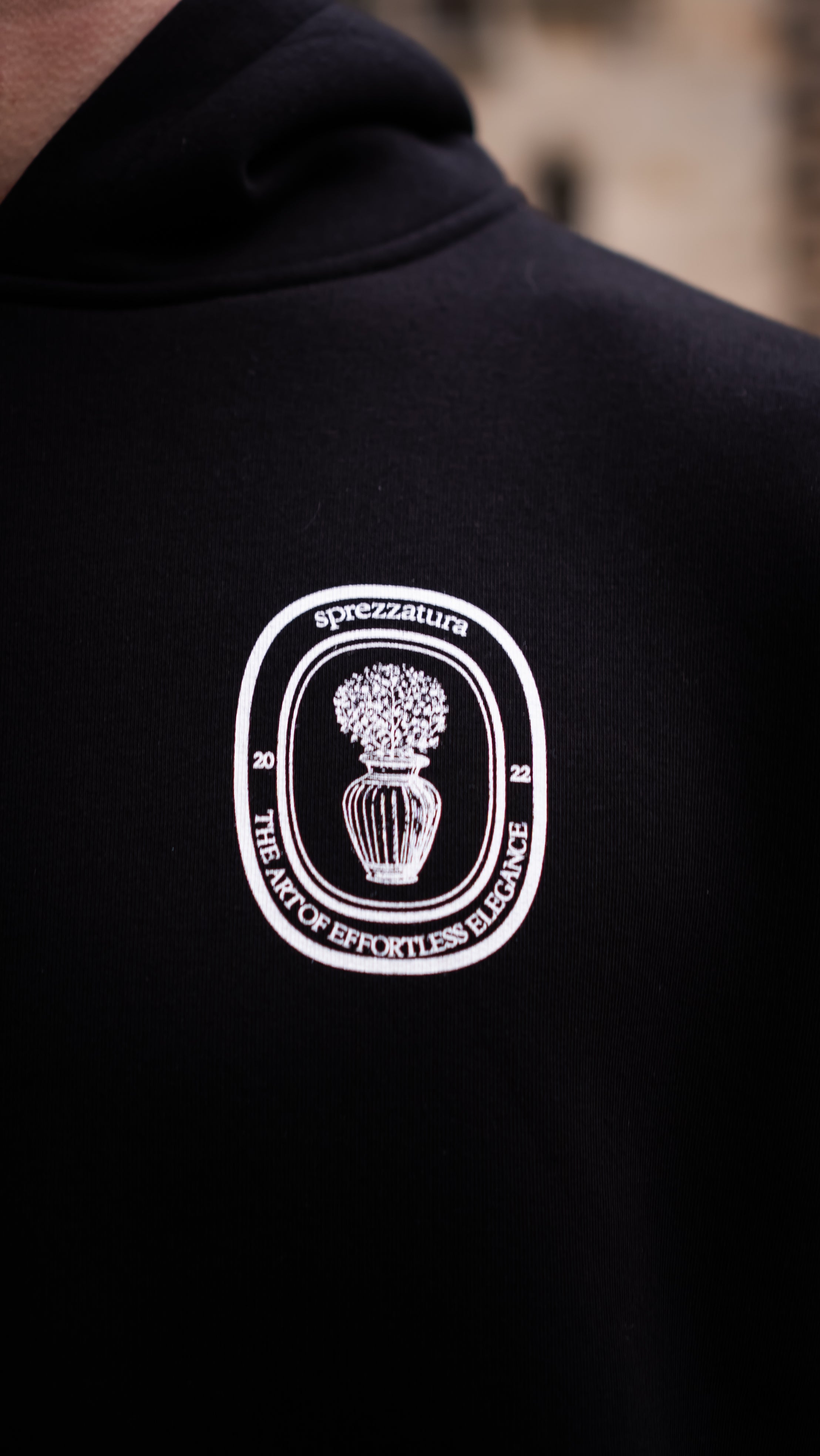 Black Vase Emblem Hoodie