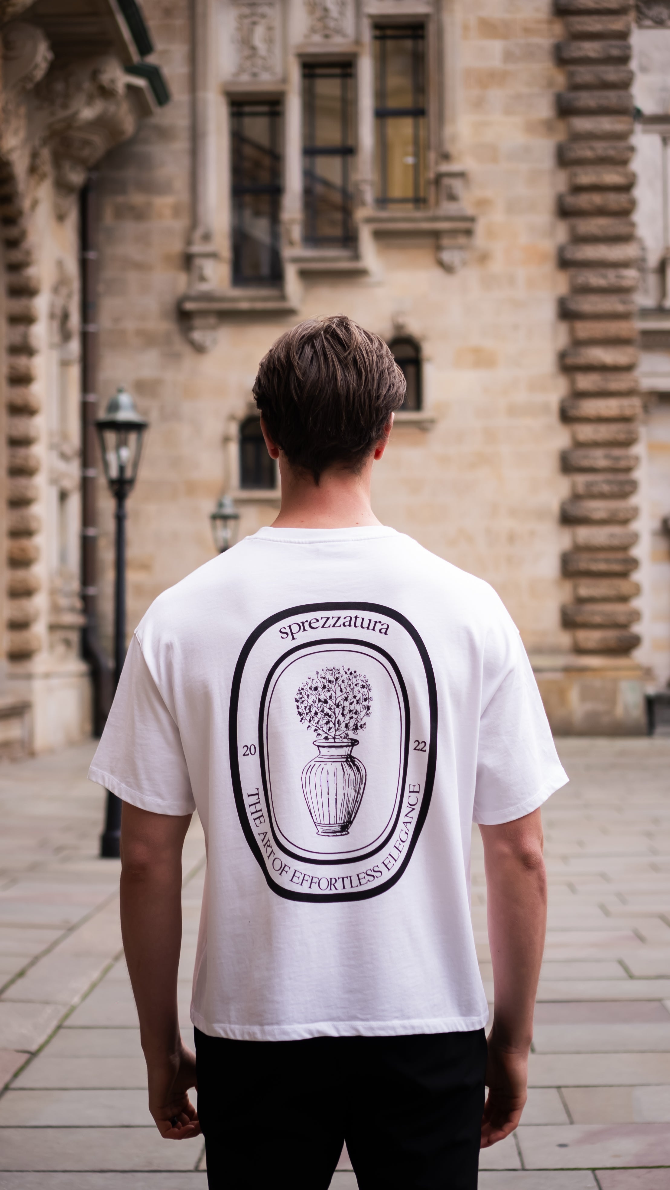 White Vase Emblem Tee